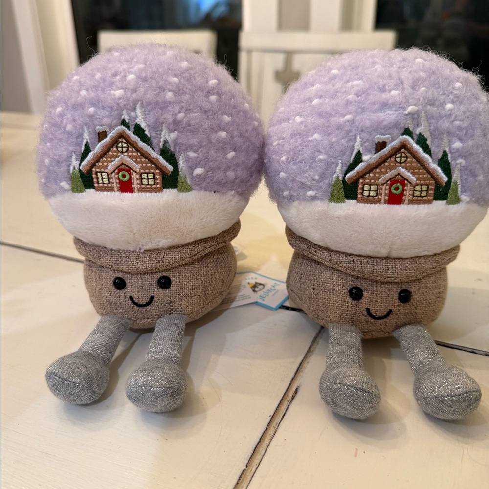 Jellycat Lavender and Cream Snow Globe Plush